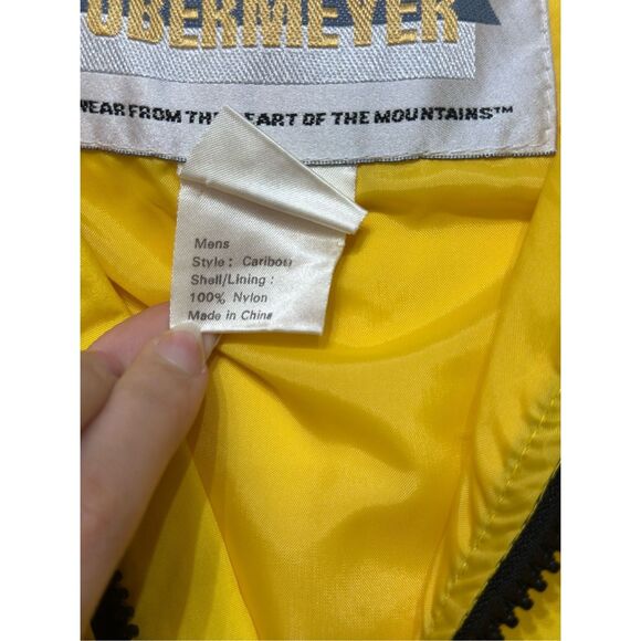 Vintage Obermeyer Yellow Adinorak Jacket Lined Windbreaker Men's Medium - Picture 6 of 11